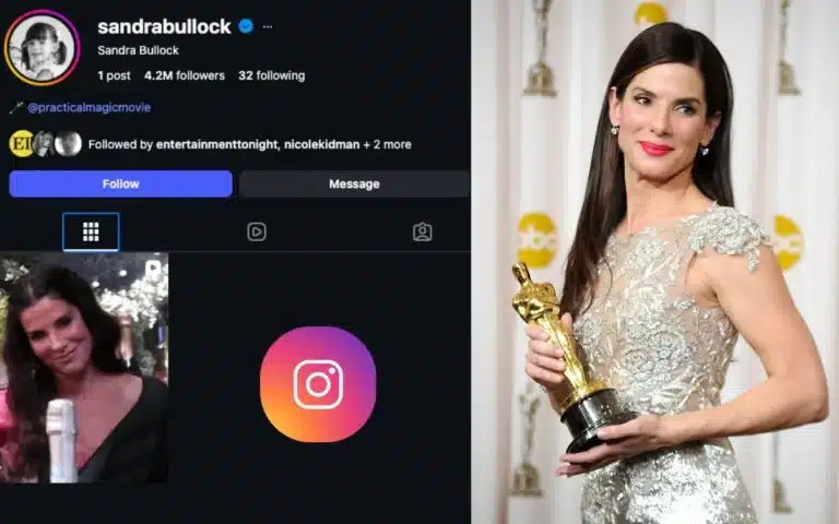 Sandra Bullock Instagram Debut